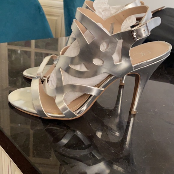 Silver BCBG Sandals - Picture 2 of 8